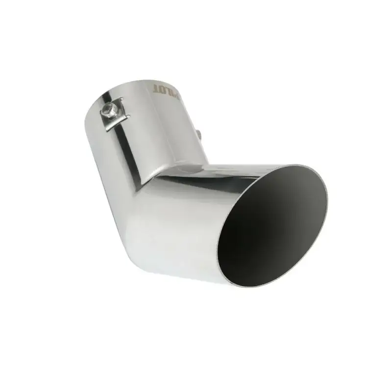 Livrare expres Ornament tobă eșapament curbat TS-41 din inox lustruit, 43-56 mm
