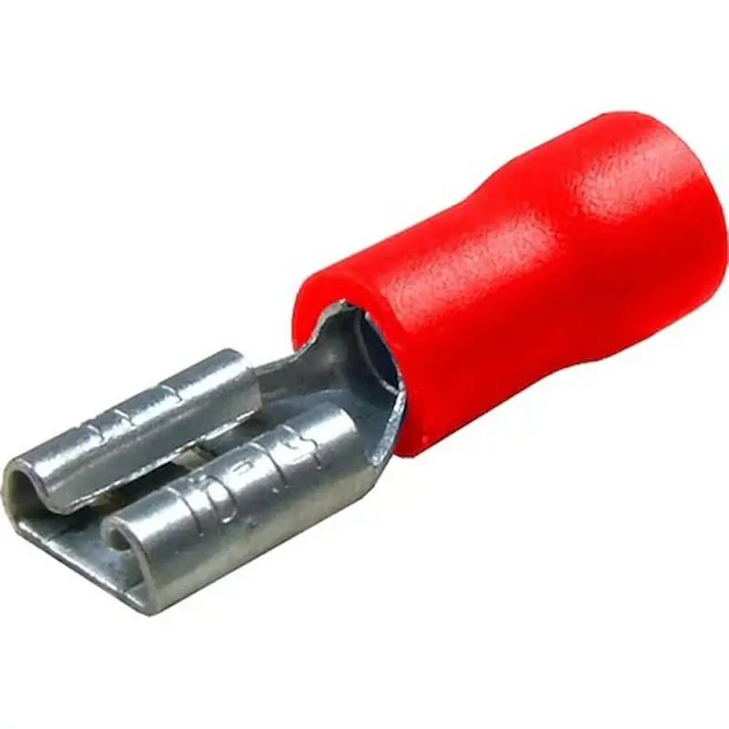 Retur ușor Papuci electrici mama rosii 6,3x0,8 mm, set 10 bucati
