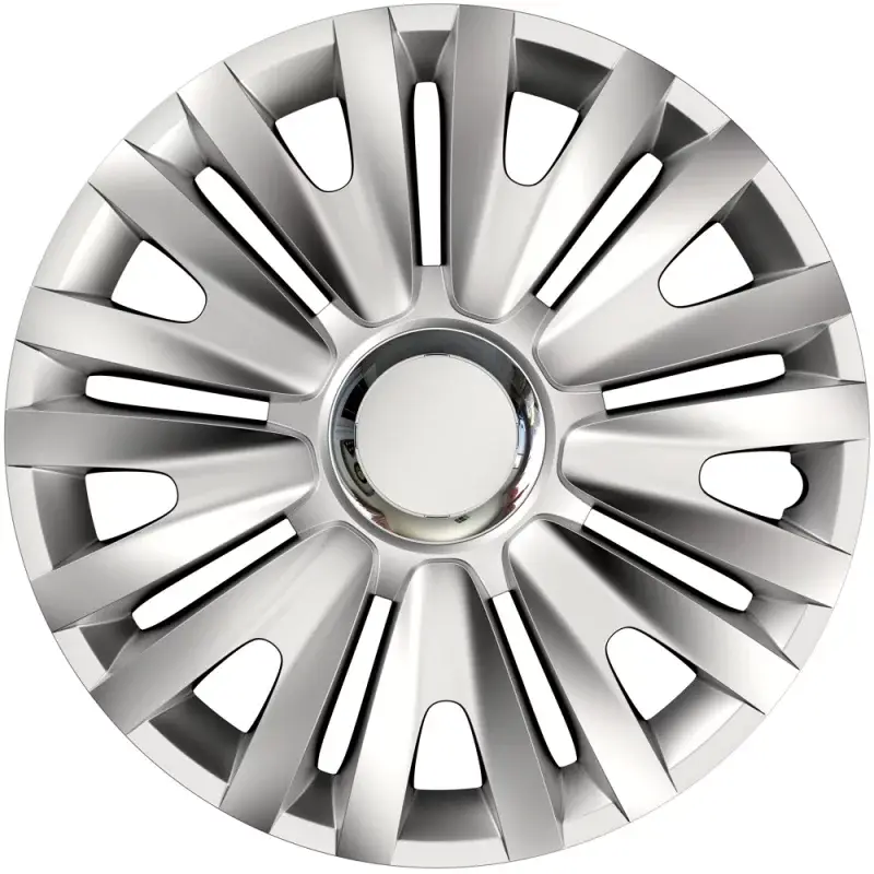 Ultima șansă Set capace roti auto 15 inch Cridem Royal, argintiu/crom, 4 bucati