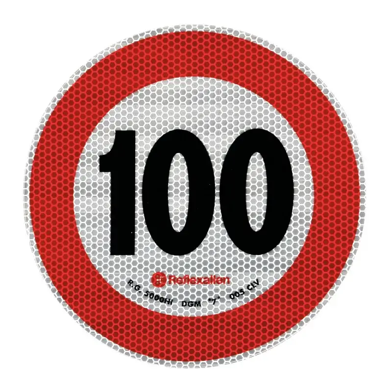 Autocolant limitator de viteza reflectorizant 100 km/h, clasa 2, 20 cm Ofertă de sezon