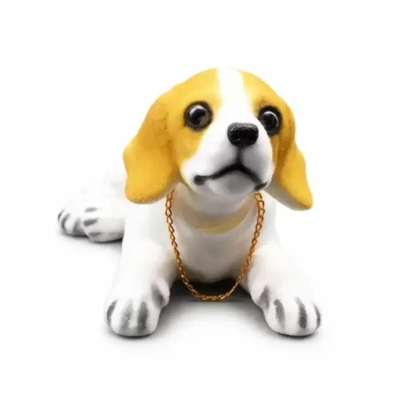 Chilipir Caine decorativ Beagle care da din cap pentru masina, birou sau casa