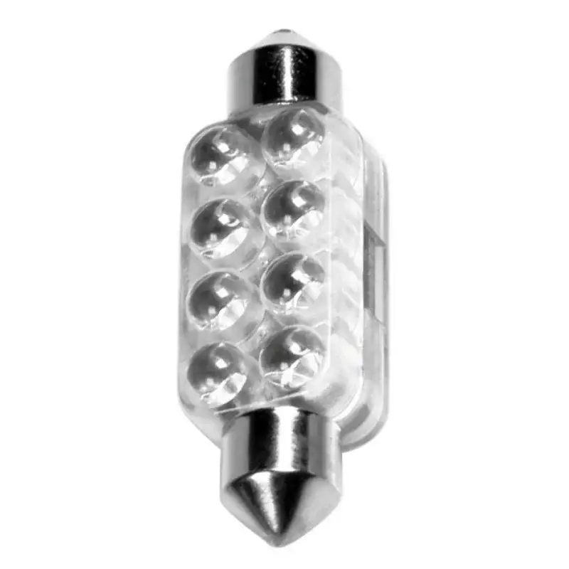 Bec LED auto 12V albastru, 13x44 mm, 8 LED, Sofit SV8.5-8, 1 buc Disponibil imediat