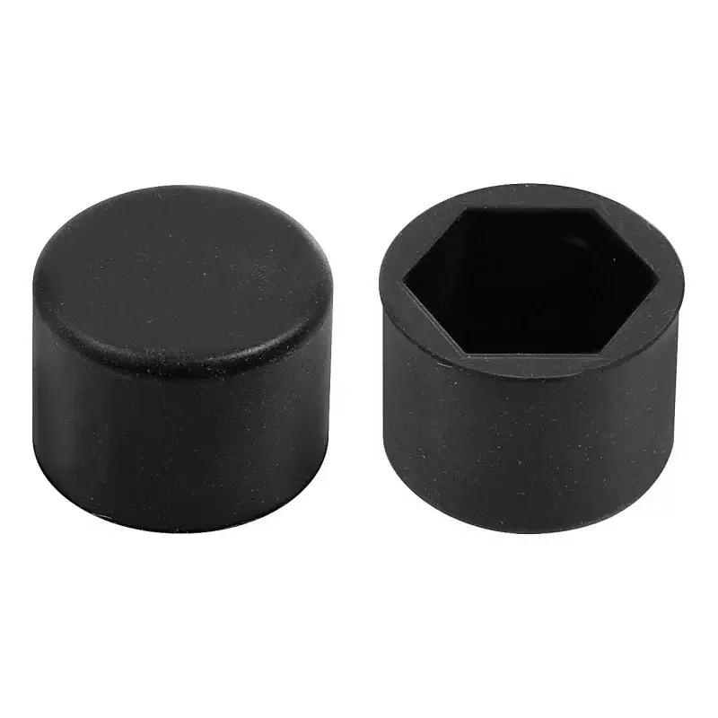 Transport gratuit Ornamente din silicon pentru prezoane Hex 19 mm, negre, set 20 buc