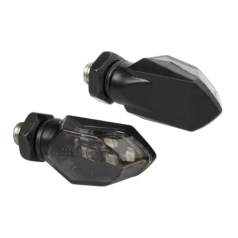 Ieftin Semnalizări moto Micro LED 12V, 2 bucăți, negre, cu lentilă fumurie