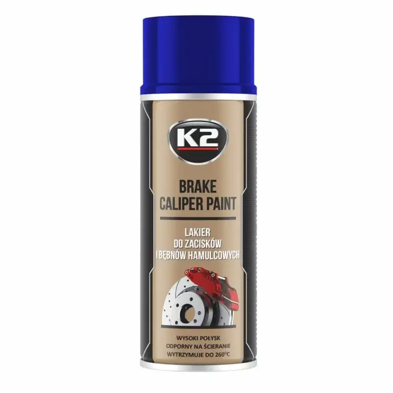 Vopsea spray pentru etrieri de frana K2 400 ml, albastru lucios Calitate înaltă