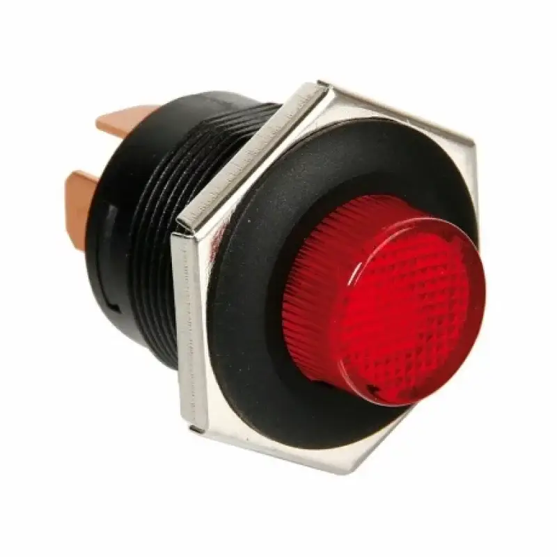 Întrerupător cu revenire LED roșu 12/24V 5A pentru panou, 3 pini Noutate