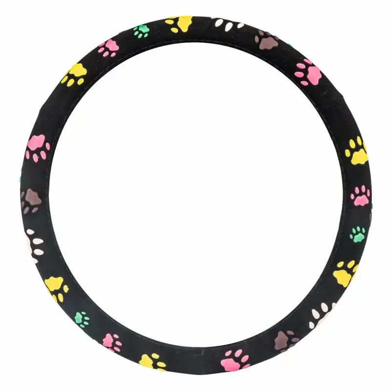Livrare expres Husă volan Amio Dog Paws, mărime M, 37-39 cm, negru multicolor