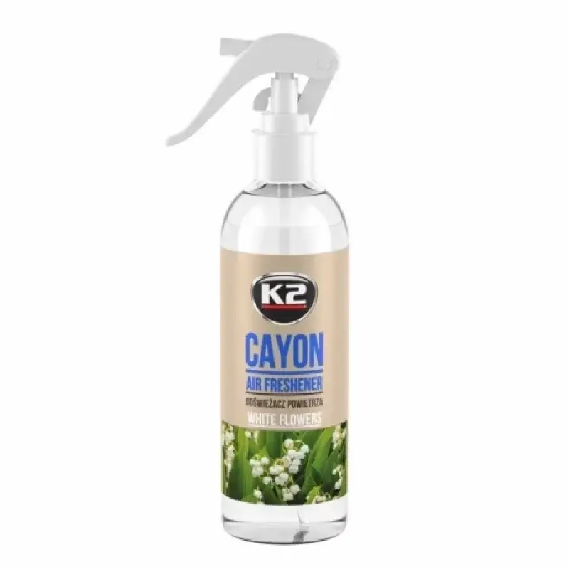 Odorizant auto cu atomizor K2 Cayon White Flowers 250 ml Cumpără online