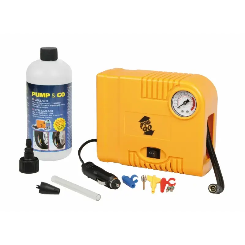 Compresor aer 12V Pump&Go cu kit de etansare pentru pneuri Plată sigură