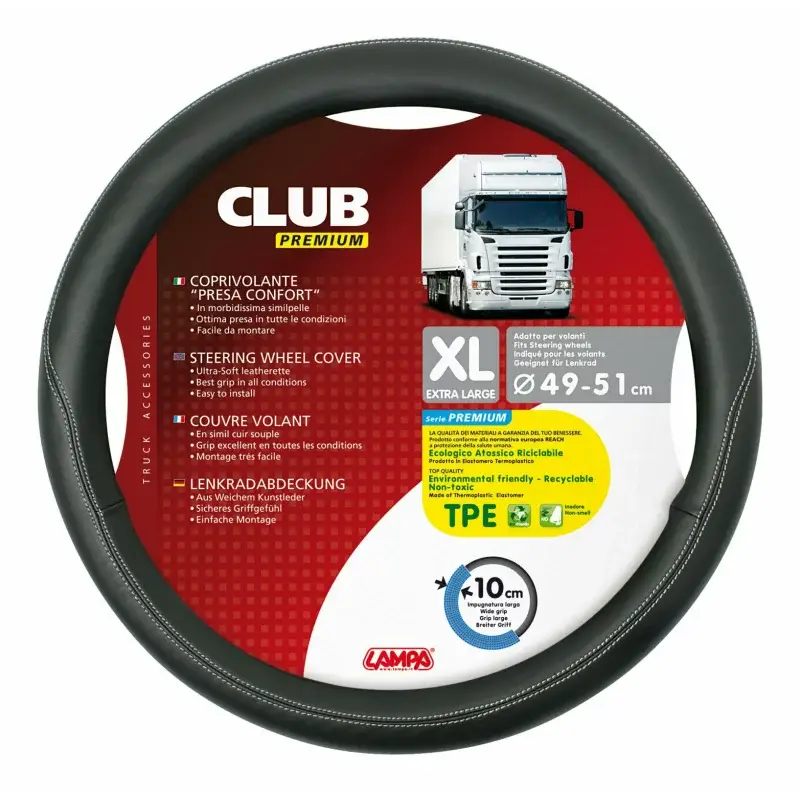 Manson volan camion premium XL 49-51 cm, negru, aderenta confortabila Preț mic
