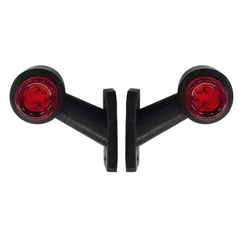 Lampa gabarit camion LED 12/24V cu brat scurt 60°, set 2 buc alb/rosu Cumpără acum