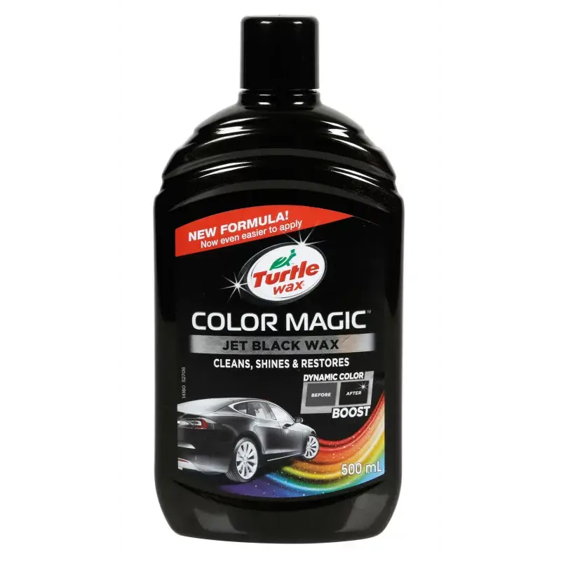 Retur ușor Pasta pentru lustruit caroserie neagra Turtle Wax Color Magic, 500 ml