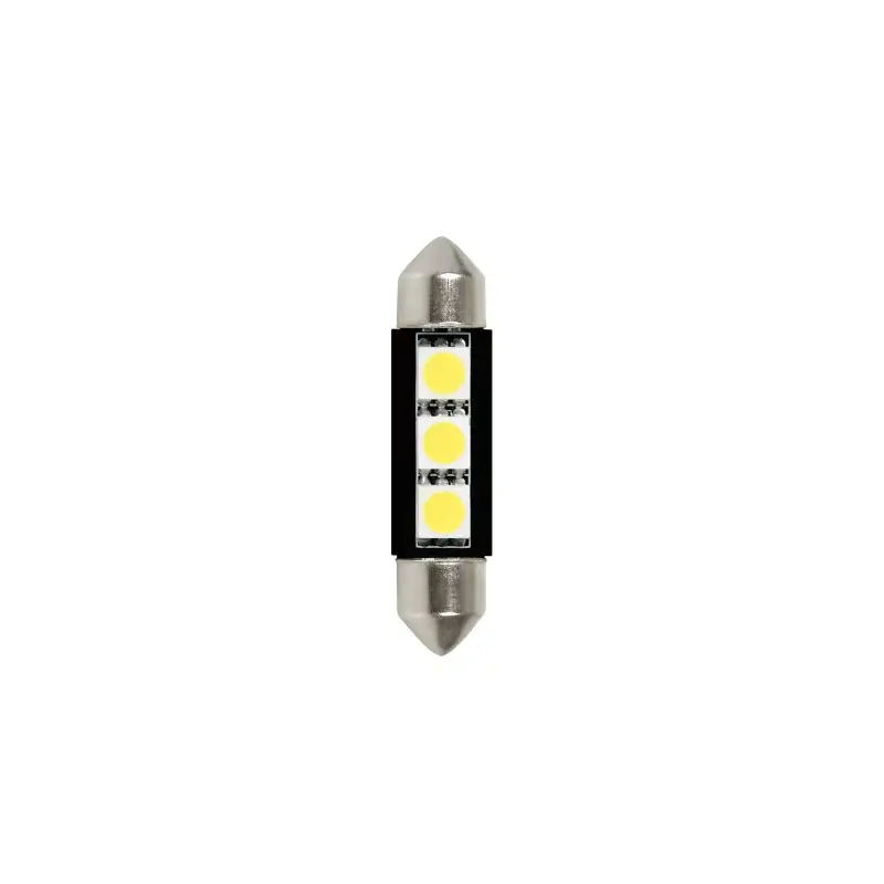 Bec LED sofit SV8.5-8 10x39mm 24/28V, 3 SMD, alb, set 2 bucăți Cumpărături sigure