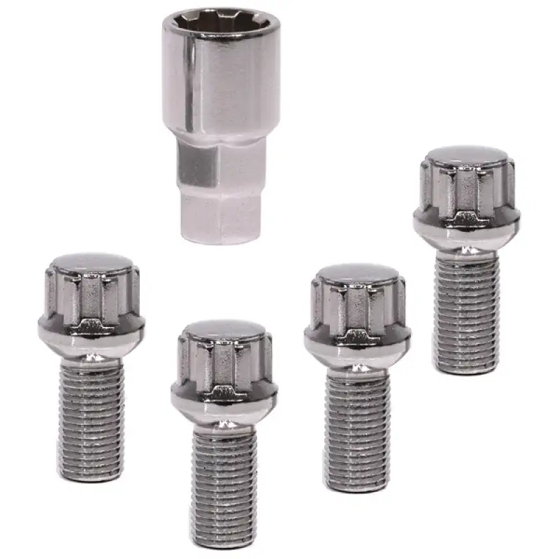Plată sigură Set prezoane antifurt pentru jante sferice M14x1,5, 4 bucăți, Tip D