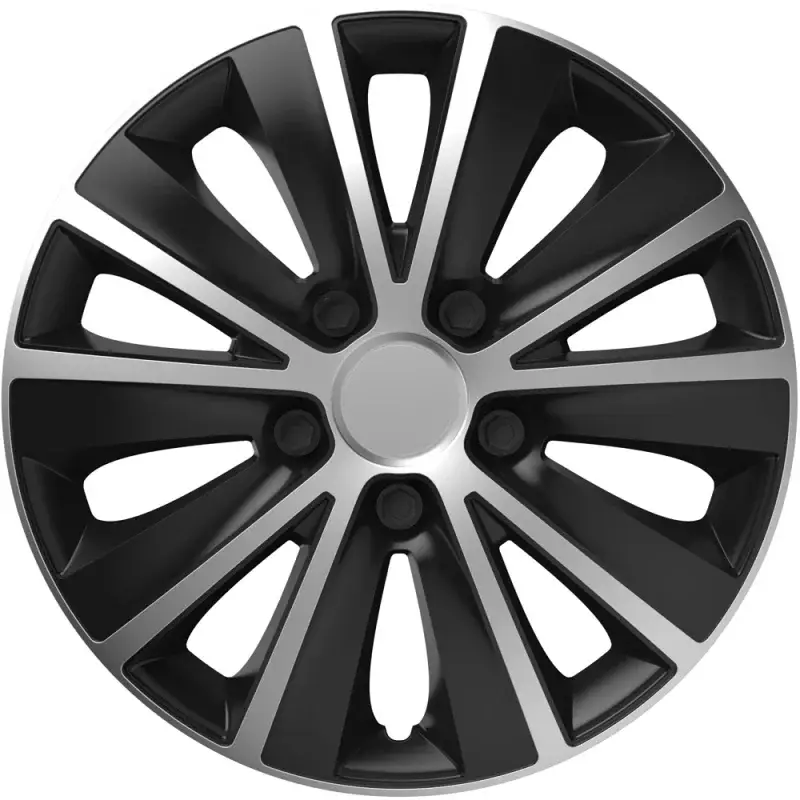 Livrare expres Set 4 capace roti auto Cridem Rapide 14 inch, argintiu/negru