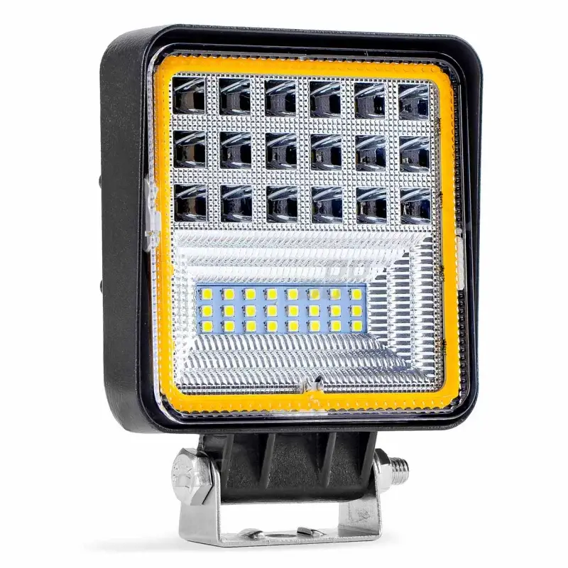 Proiector LED pătrat metalic Angel Eyes cu 2 funcții 9-36V Amio Super ofertă