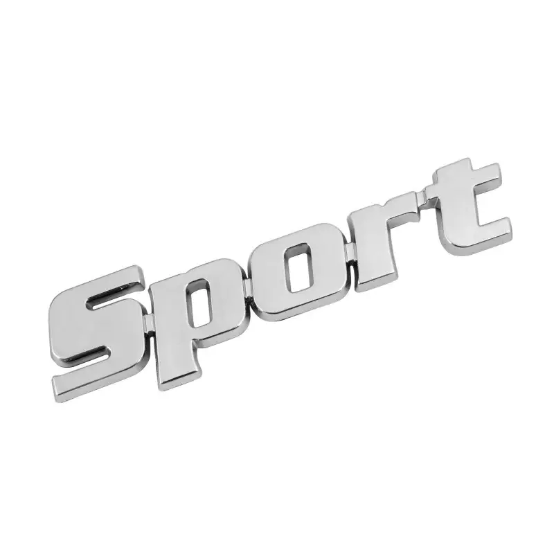 Plată sigură Autocolant 3D crom Sport pentru auto, cu adeziv 3M, 87x23 mm