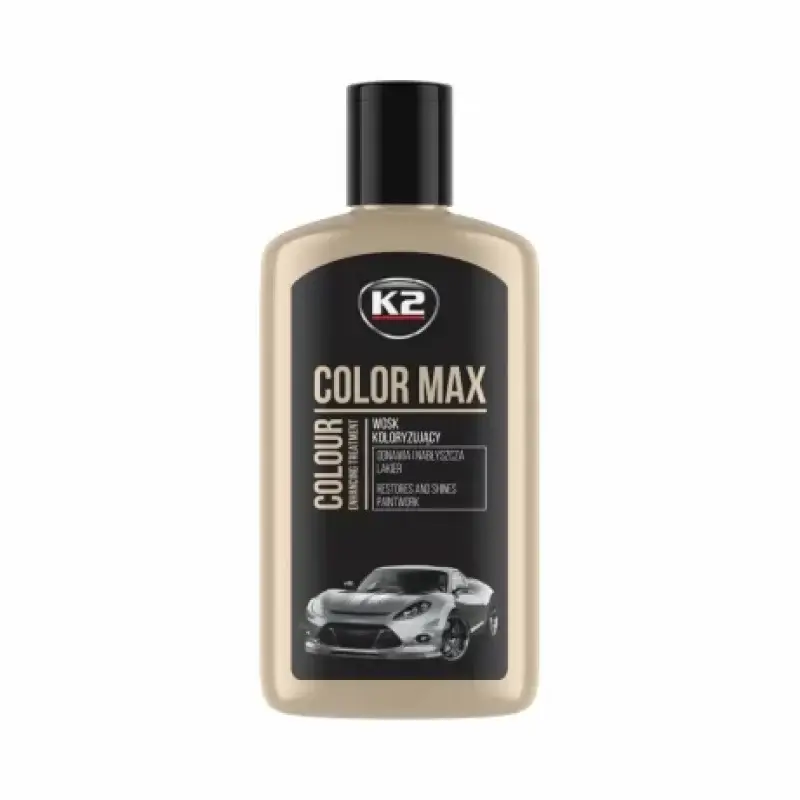 Ceara auto coloranta neagra K2 Color Max, 250 ml, pentru luciu si retus fin Discount