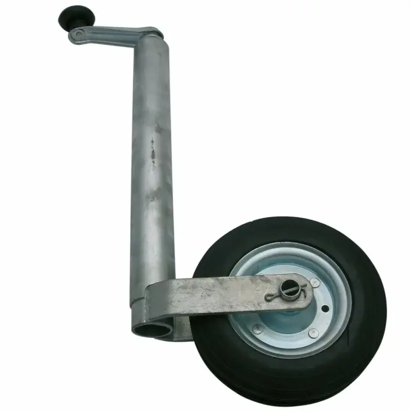 Reducere Roata de sprijin pentru remorca cu tija Ø48 mm si cauciuc plin 150 kg