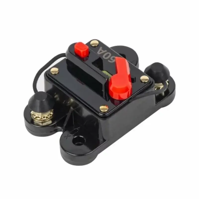 Cumpărături sigure Siguranta automata auto 60A 12-48V cu buton de resetare Amio