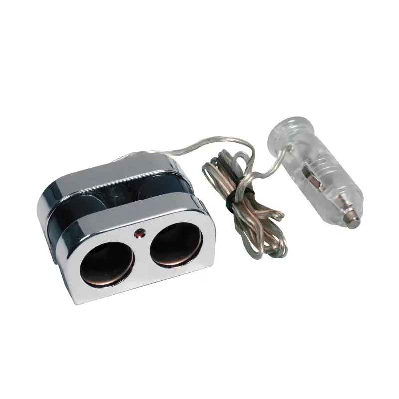 Ofertă limitată Priza dubla bricheta auto 12V cu cablu 200 cm, LED si siguranta