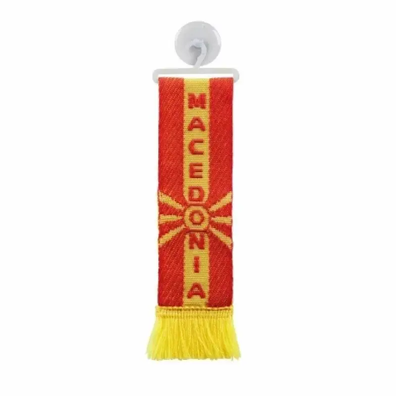 Bestseller Fanion auto mic cu ventuza pentru parbriz, steag Macedonia