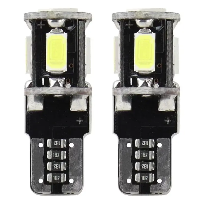 Set 2 becuri LED T10 W5W Canbus 12V, 5 SMD 5730, lumină albă Ofertă