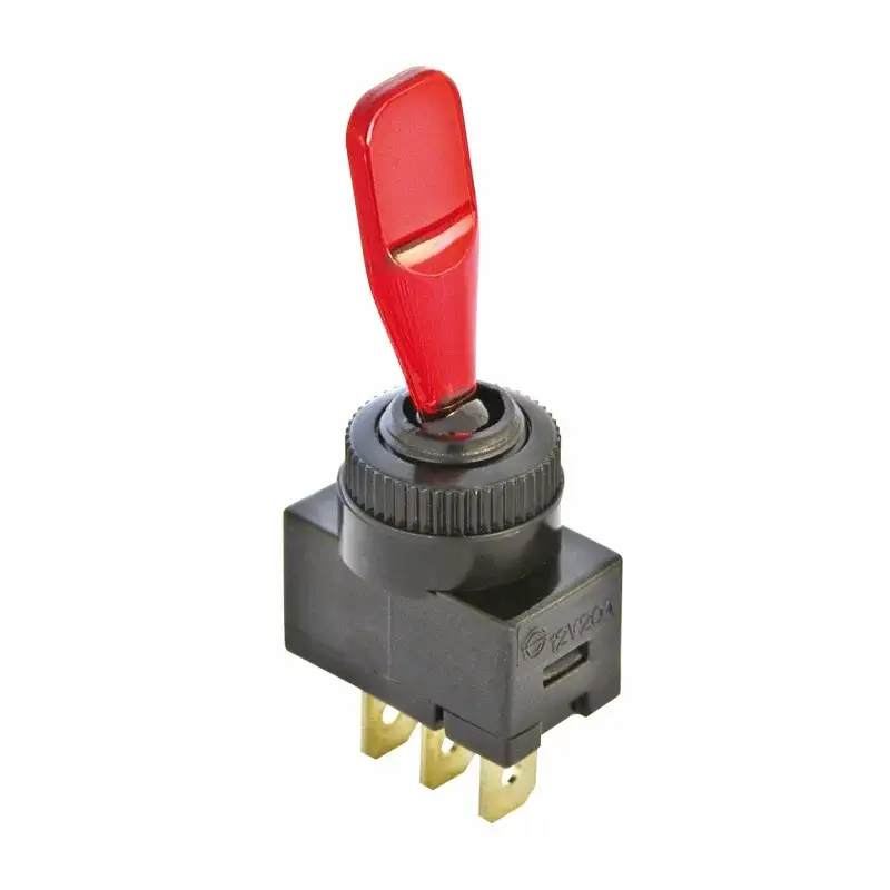 Retur gratuit Intrerupator auto basculant On-Off 12V 20A rosu, 3 pini, Carpoint