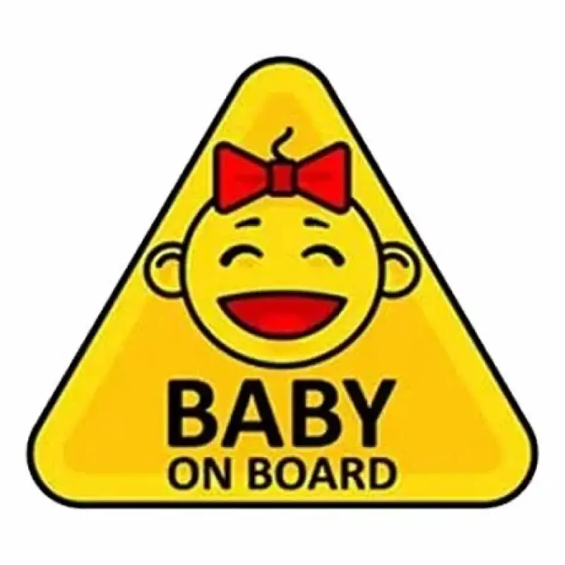 Plată securizată Autocolant auto Baby on Board 13,3x15 cm, multicolor, Type-3
