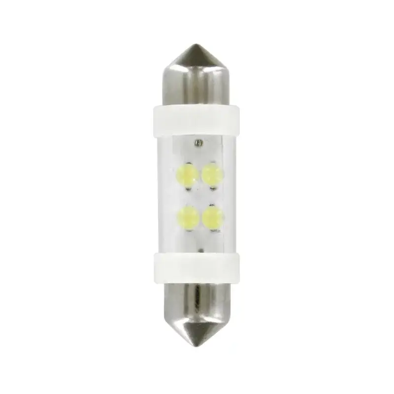 Bec LED sofit 24V alb 11x38 mm cu 4 LED-uri SV8.5-8, set 2 buc Reducere specială