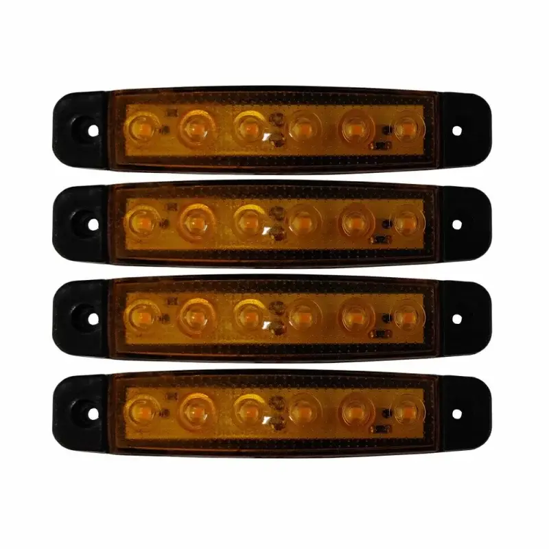 Ofertă Set 4 lampi gabarit LED galbene 12/24V, 6 LED-uri, Cridem