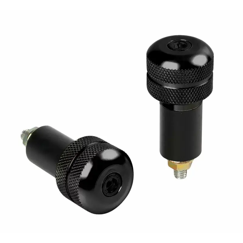 Preț mic Capete ghidon moto universale din aluminiu anodizat, negre, 2 buc
