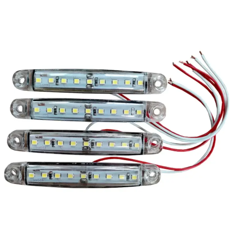Lampa gabarit LED alba 12/24V, 9 LED-uri, set 4 bucati Cridem Preț mic