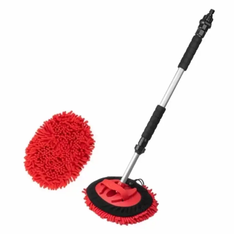 Perie auto din microfibra cu maner telescopic si racord apa, 67-100 cm Chilipir