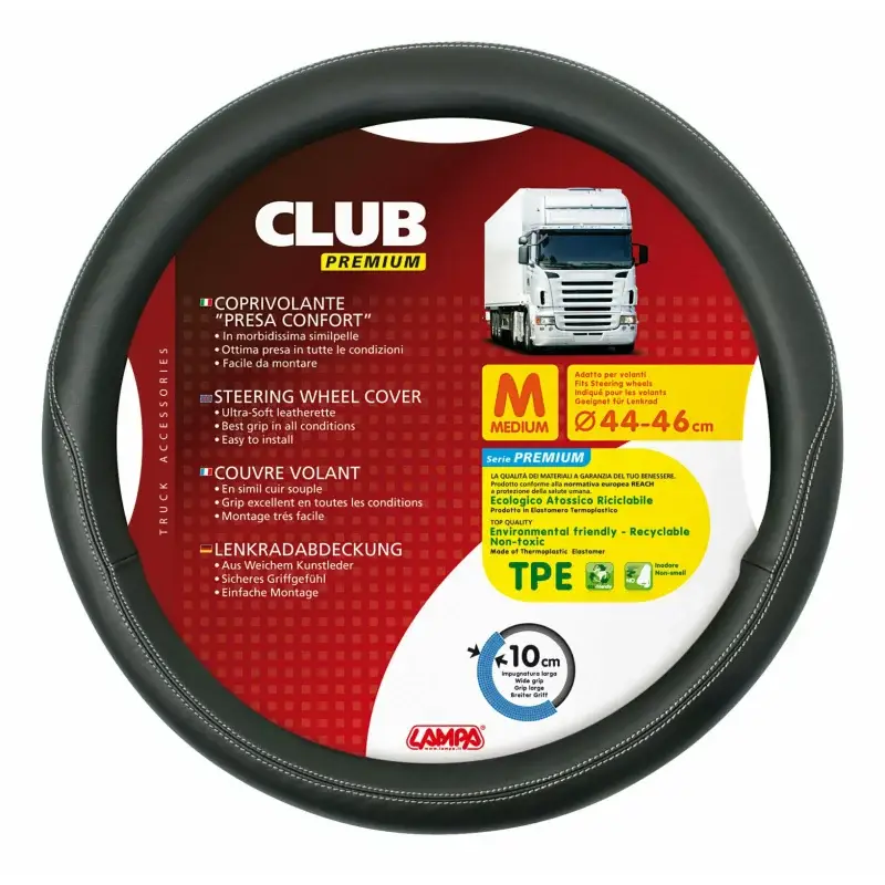 Manson volan camion Club Premium, marimea M, 44-46 cm, negru Cumpărături sigure