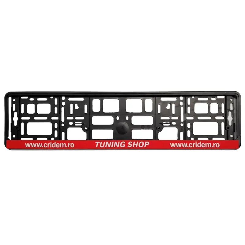 Set 2 suporturi pentru număr de înmatriculare Tuning Shop roșu Reduceri