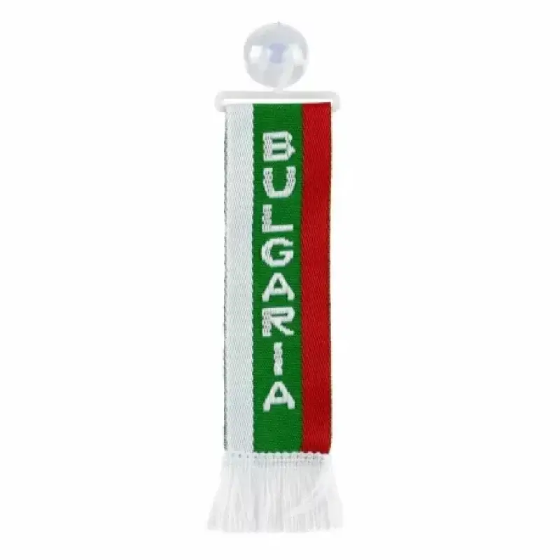 Calitate înaltă Fanion auto mic Bulgaria cu ventuză pentru parbriz interior