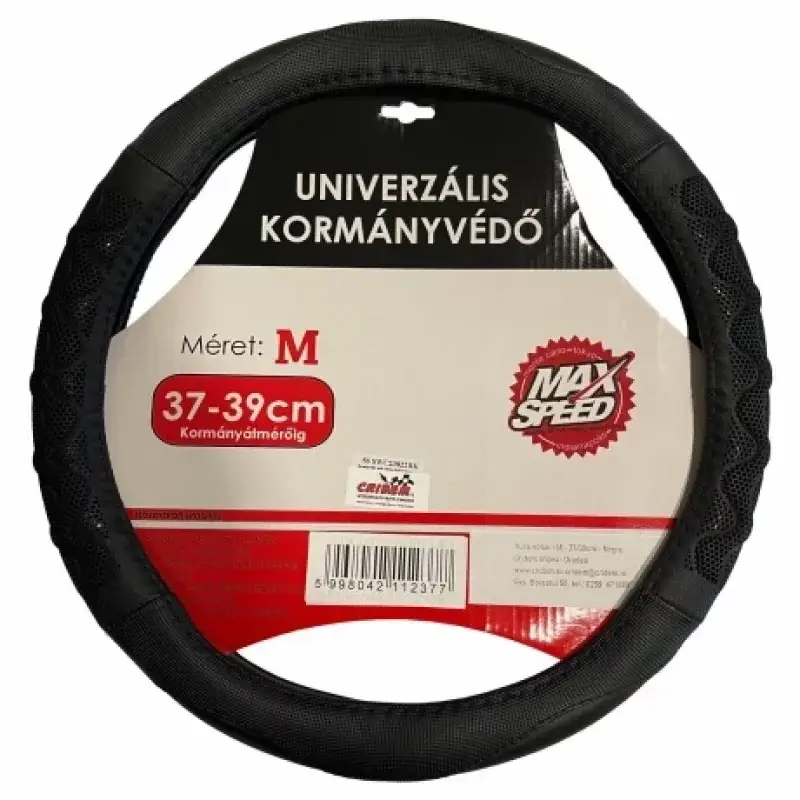 Livrare gratuită Husă volan auto neagră M 37-39 cm, aderentă și confortabilă