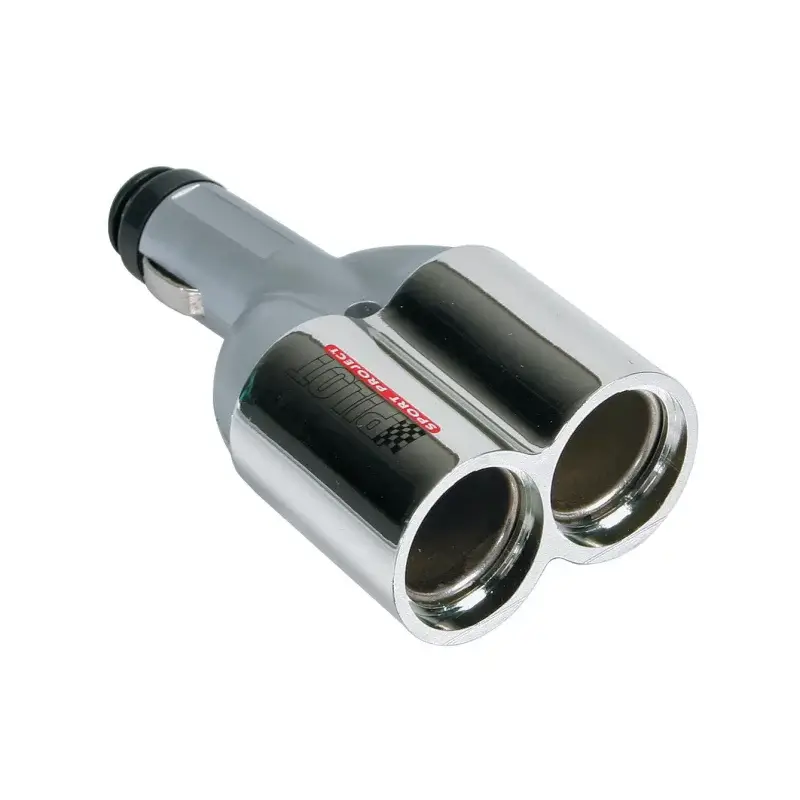 Reducere specială Priză dublă brichetă auto 12V Pilot cu LED și siguranță integrată
