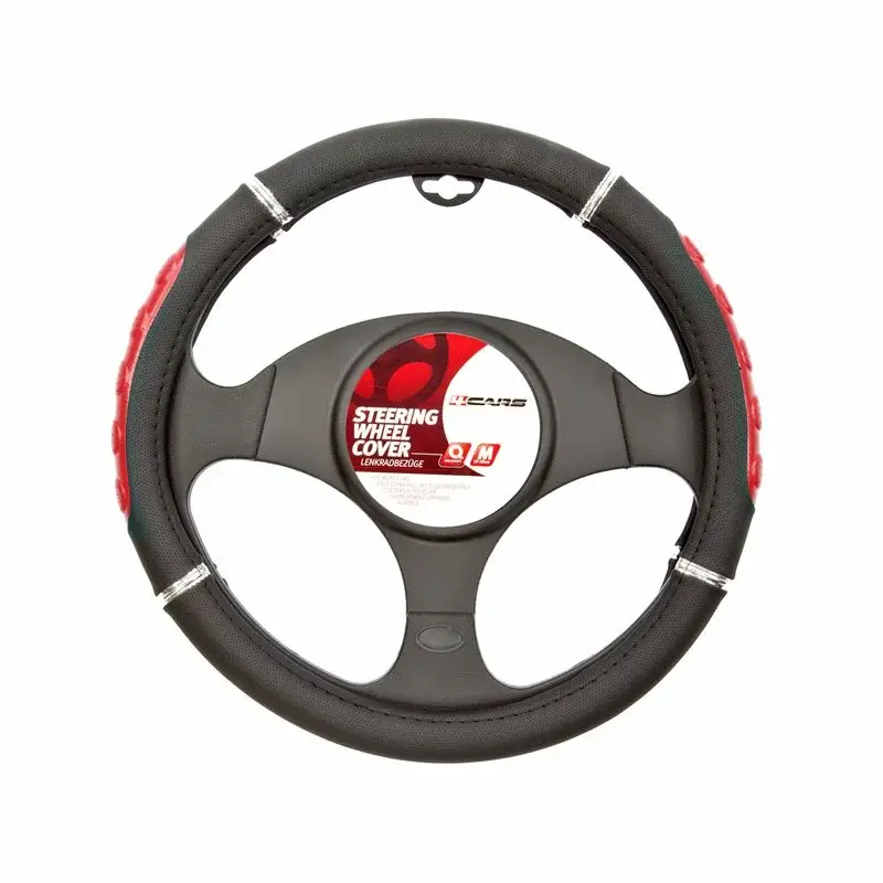 Reduceri Manson volan sport universal 37-39 cm negru/rosu 4Cars