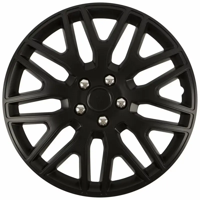 Set capace roti auto Cridem Dakar 14 inch, negru/crom, 4 buc Chilipir