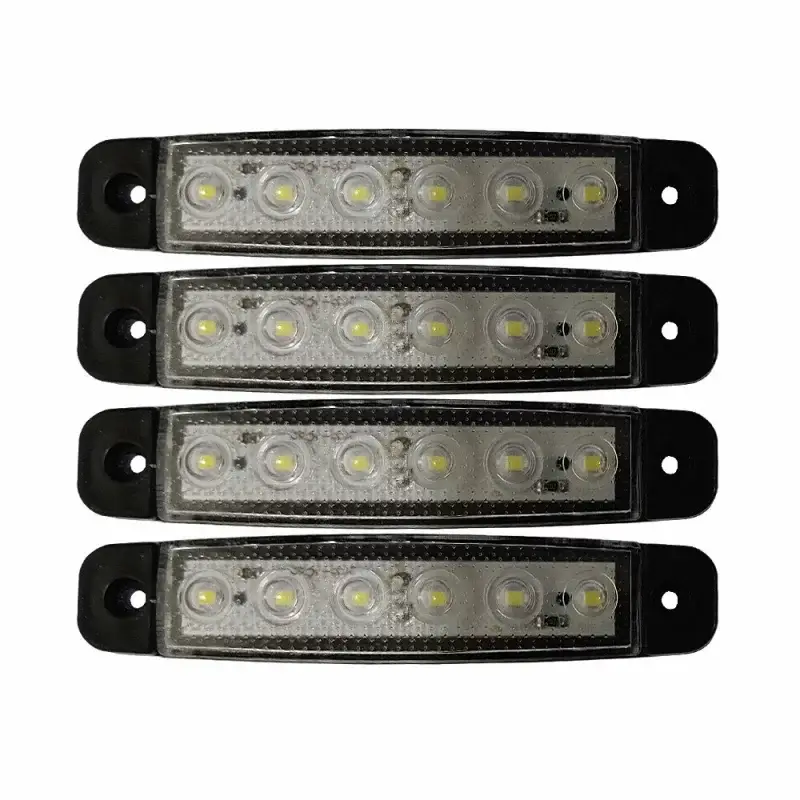 Lampa gabarit LED alba 12/24V cu 6 LED-uri, set 4 bucati Ofertă
