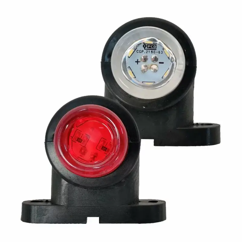 Lampa gabarit camion mini LED 12/24V alb/rosu, set 2 bucati Promoție