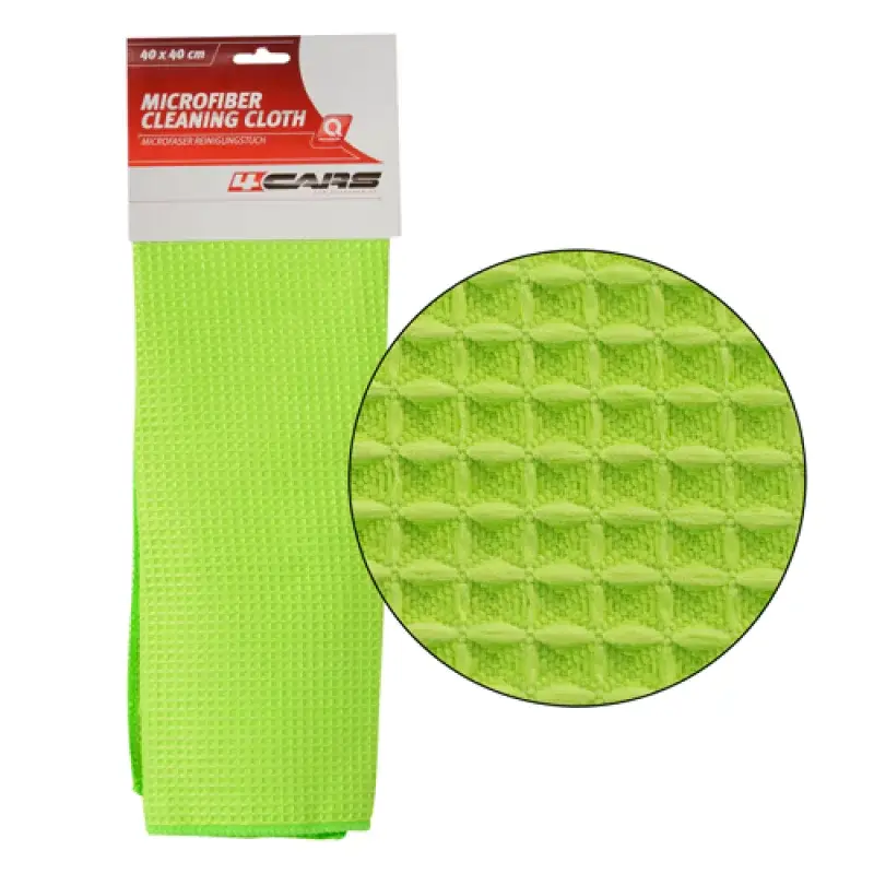 Lavetă din microfibră pentru curățare 40x40 cm, verde, 4Cars Discount