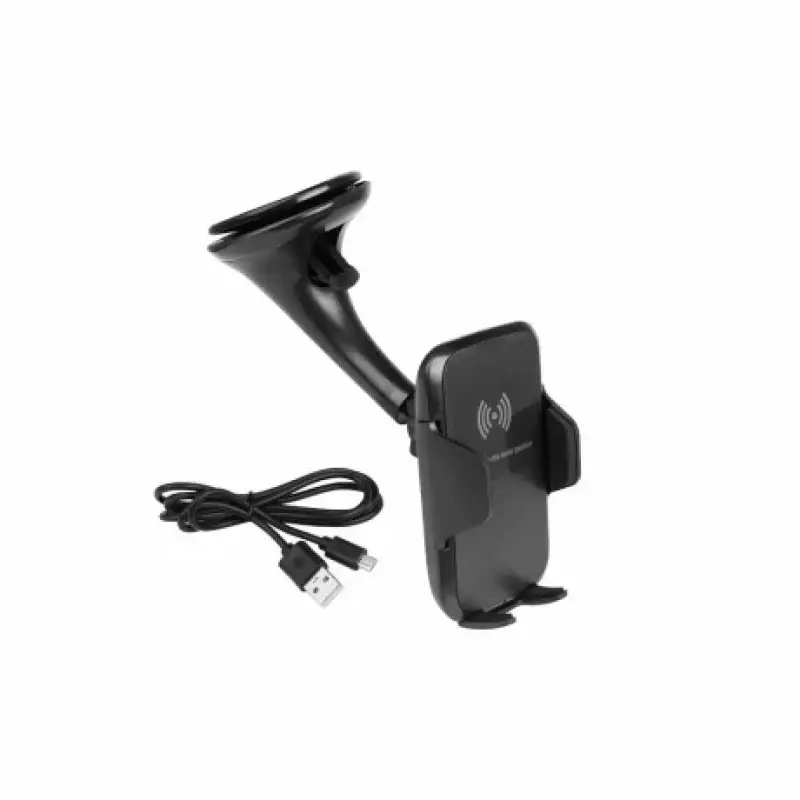 Suport telefon auto cu ventuză, cap rotativ și încărcare wireless Qi Expediere rapidă