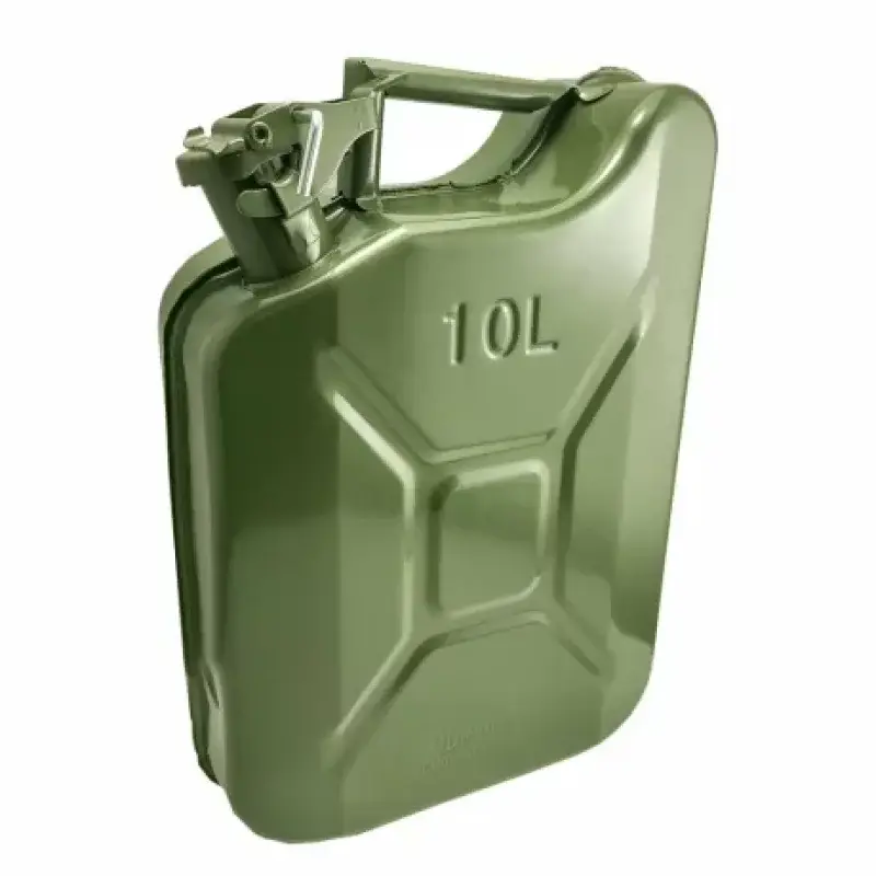 Canistra metalica pentru combustibil Cridem 10L, verde, rezistenta Ofertă exclusivă