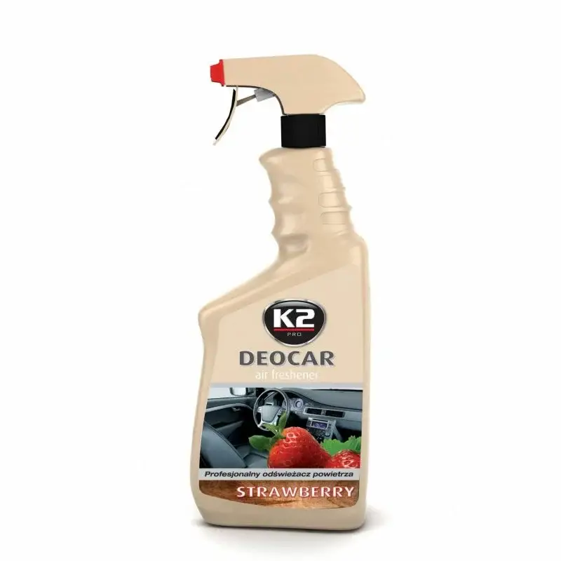 Retur gratuit Odorizant auto cu atomizor K2 Deocar Capsuni 700 ml, parfum intens