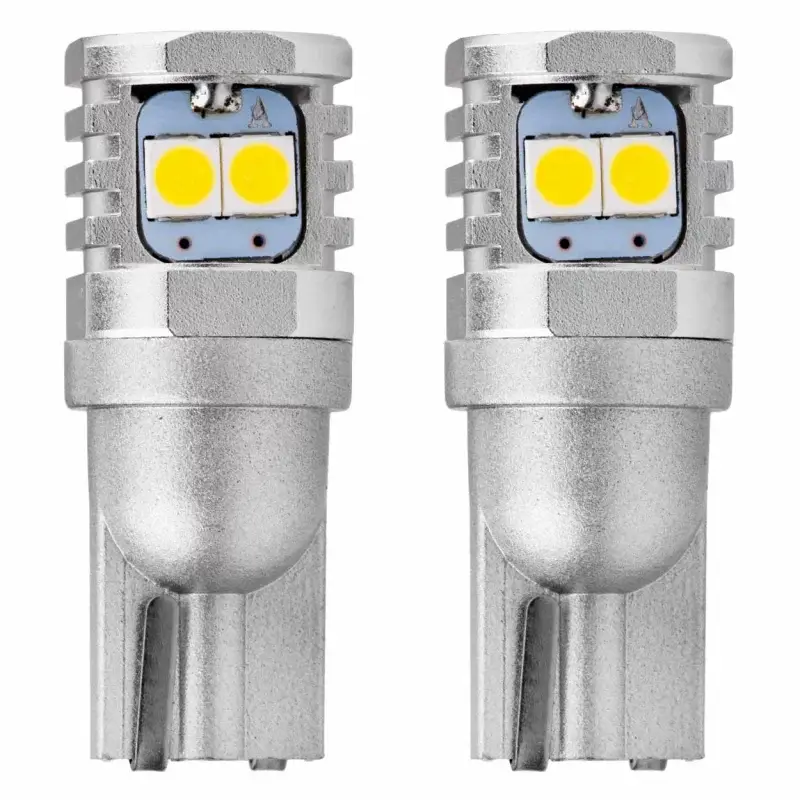 Set 2 becuri LED T10 W5W Canbus 12/24V, 6 SMD 3030, lumină albă Doar azi