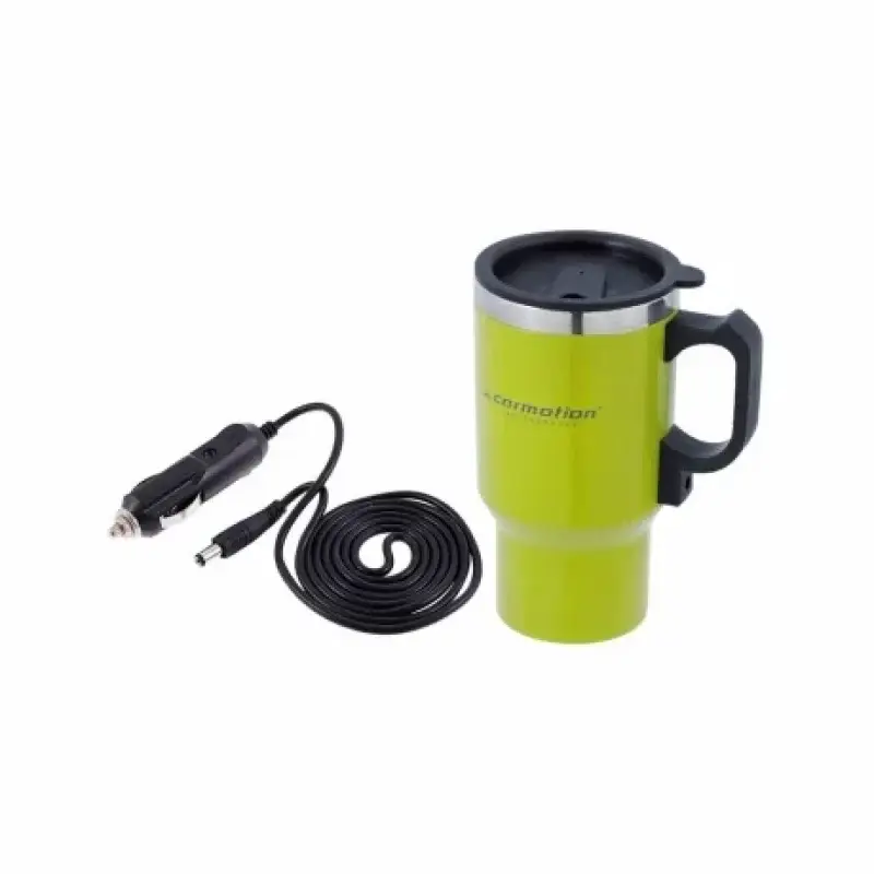 Promoție Cană termos auto cu încălzire Carmotion 450 ml, 12V, verde