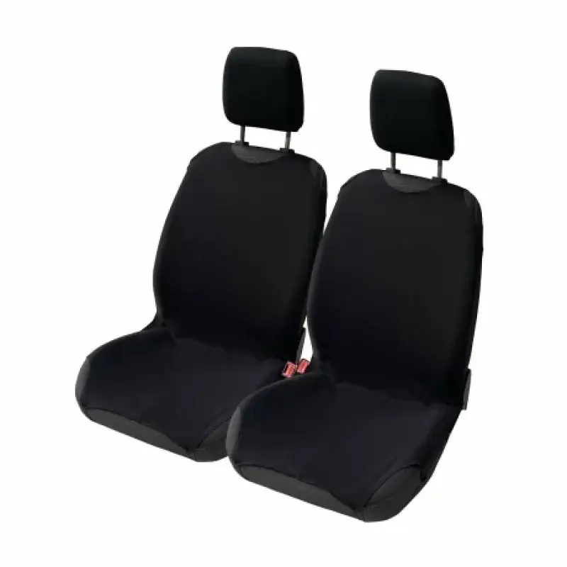 Reducere extra Huse scaun față auto negre tip maieu cu tetiere, set 2 buc